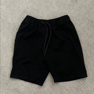 Men's Black Athletic Drawstring Shorts